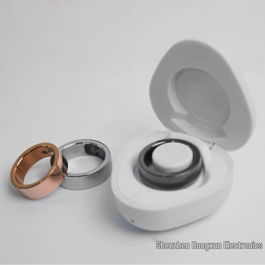 Smart Ring: Bluetooth ECG, Heart Rate, Blood Oxygen, Sleep Monitoring with NFC, Wireless Charging, and Entertainment App