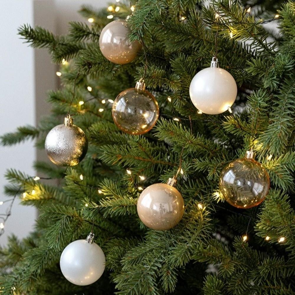 24pcs/set Electroplated Christmas Hanging Ball Shatterproof Xmas Tree Ornaments  Photographic Props