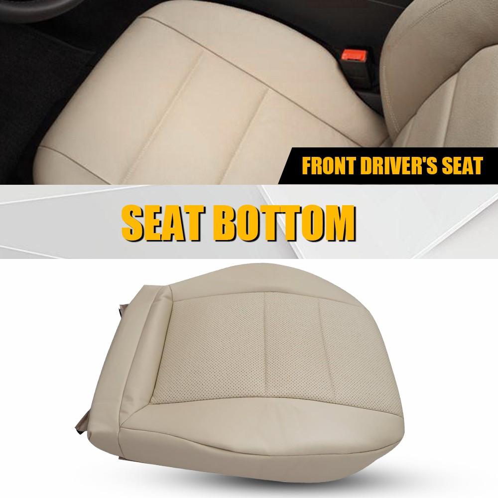 1Pcs Leather Bottom Seat Cover Light Tan Black For 2008-2014 Mercedes Benz C250 C300 C350 Microfiber Leather