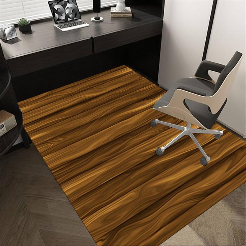 

1PC wooden texture Non-Slip Floor Carpet Compatible for Office&Living Room&Bedroom&Dining room - Flat-Weave Machine-O311 60cm by 90cm