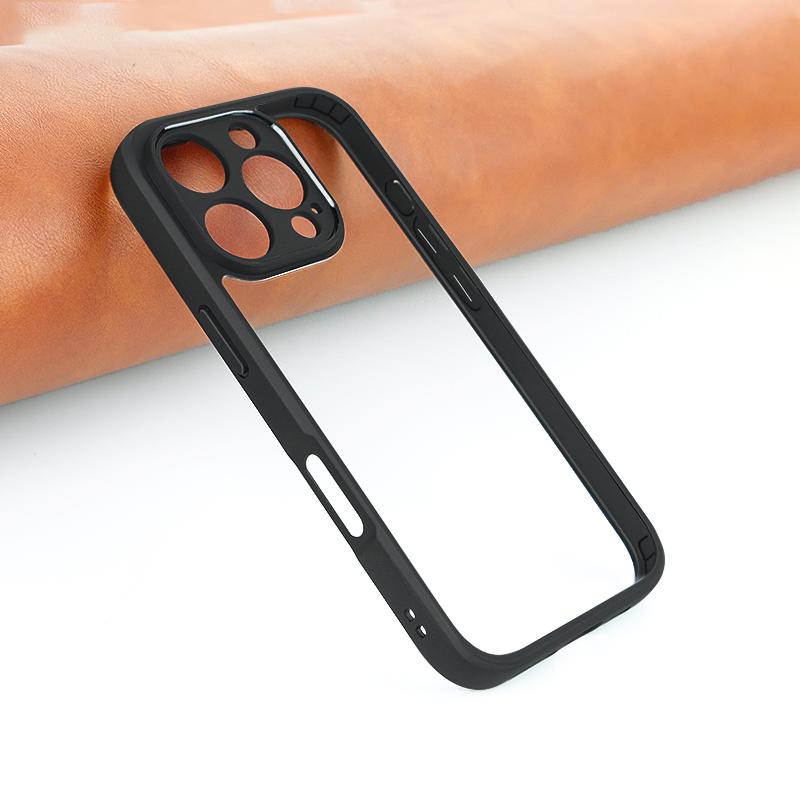 For iPhone 16 Pro Case Shockproof PC+TPU Clear Back Phone Cover