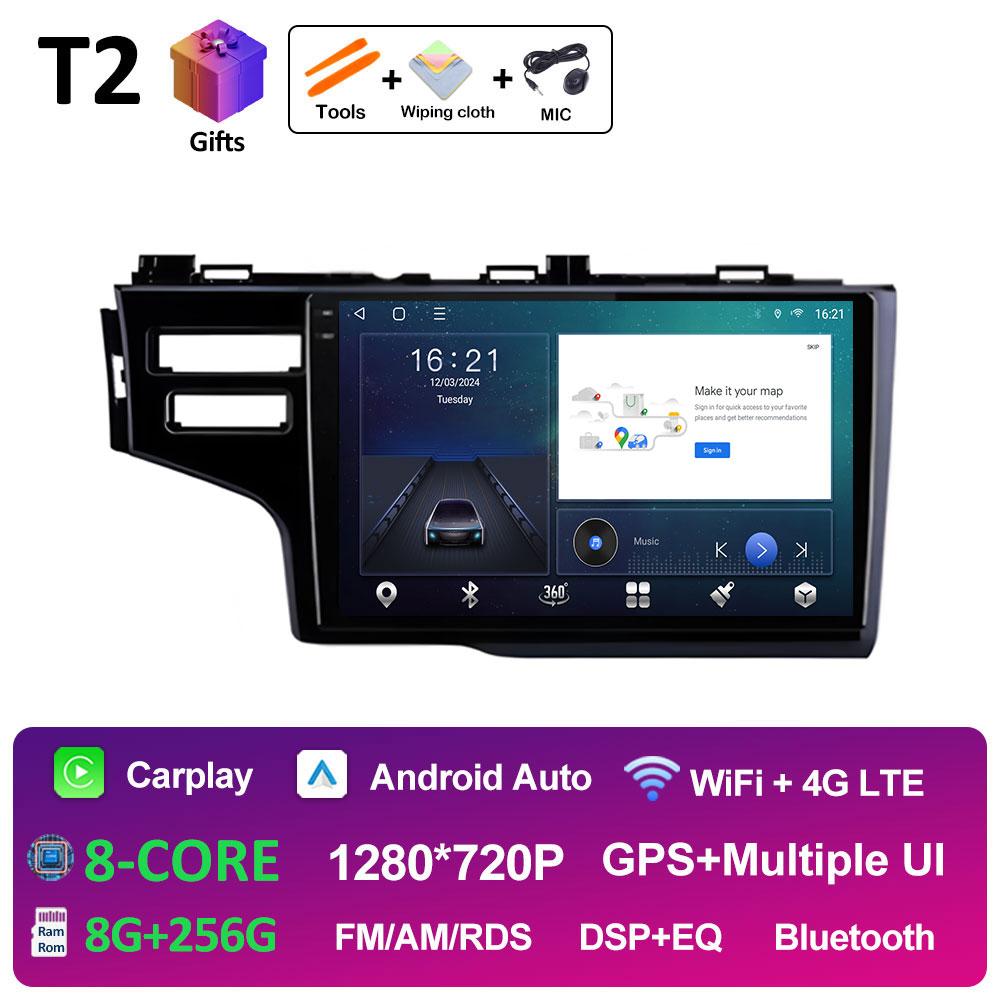 Car Video Multimedia Audio Player Left Hand Drive For Honda Fit Jazz 2014 2015 2016 2017 GPS Navigation Wireless Carplay No 2din