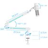 Alterzone ALZ-M5 White/Turquoise Blue Microphone Arm/Stand for Condenser, Dynamic, and Gaming Microphones, Space-Saving Design, 2kg Load Capacity, Inc