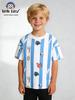 2026 New Kids Cartoon Striped Short Sleeve T-Shirt - Spring/Summer Style