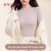 GUJIN Women's Pure Cotton Half-High Collar Long Sleeve T-Shirt