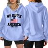 Women's Fashion Casual Long Sleeve Loose Printed Pullover Sports Long Sleeve Sweatshirt