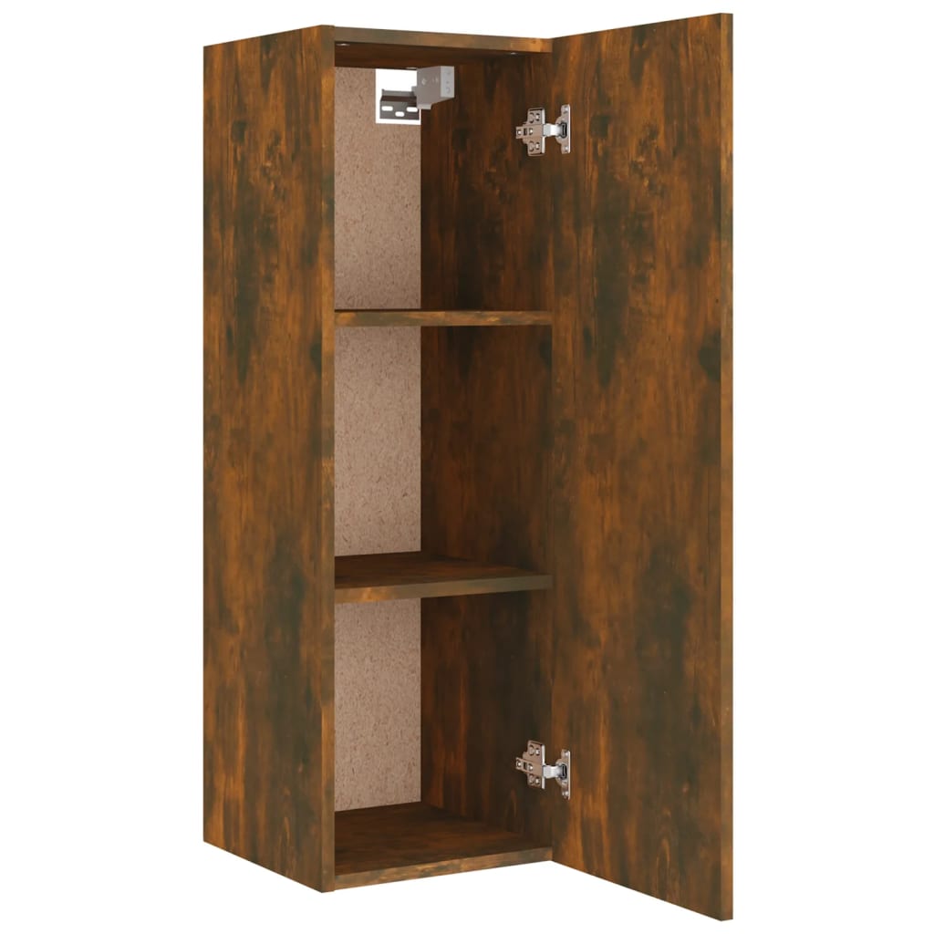 4 Piece TV Cabinet Set Smoked Oak Effect Particleboard