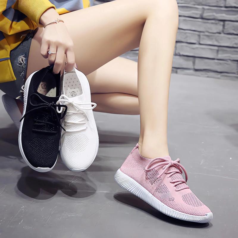 2026 New Women Soft Casual Shoes Breathable Running Mesh Flat Woman Vulcanized Shoes Women's Tenis Feminino Female Fashion Shoes