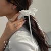 JewelVOX Scrunchie Hair Long Ribbon Hair Simple Cute and Stylish Tie, Women's Accessory, Cotton, (Black)