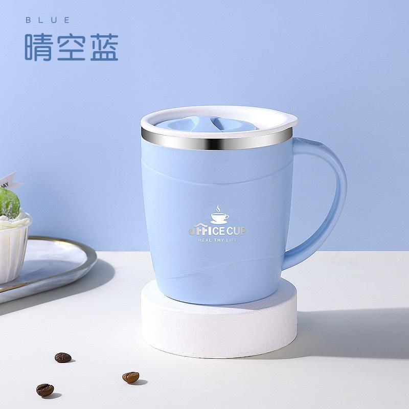 304 Stainless Steel Double-Layer Thermos Cup Office Coffee Cup With Handle Tea Cup Gift