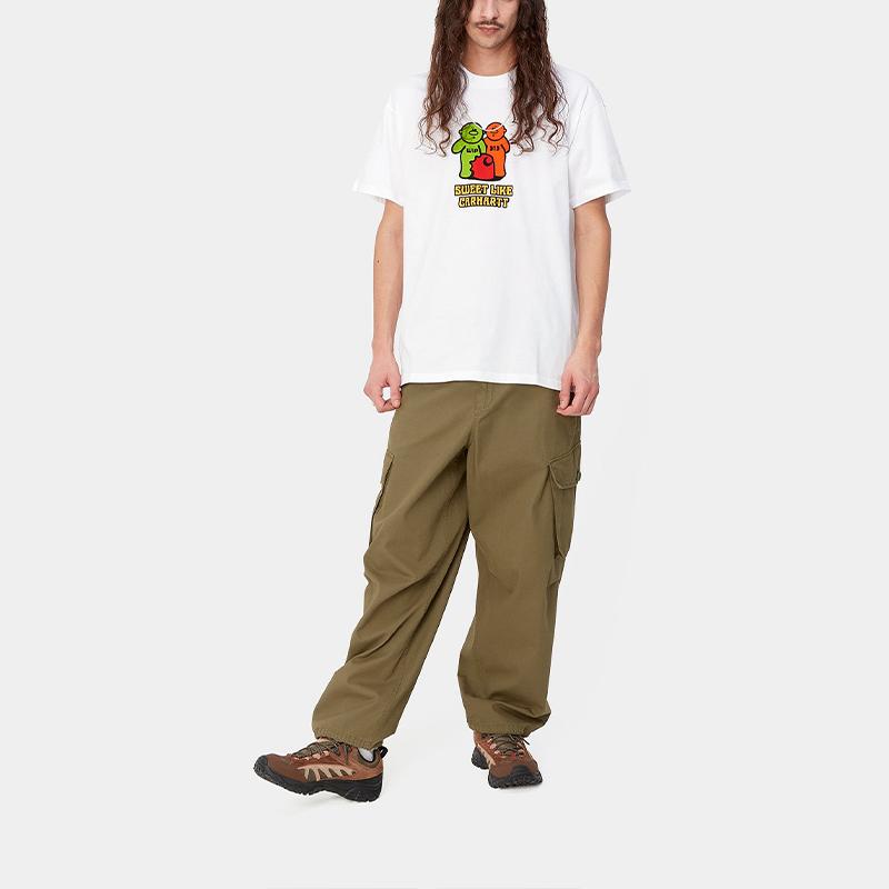 Carhartt WIP SS24 S/S Gummy T-Shirt Loose Fit Letter Print Crew Neck Short Sleeve T-Shirt Unisex T-Shirt White I033164-02-XX