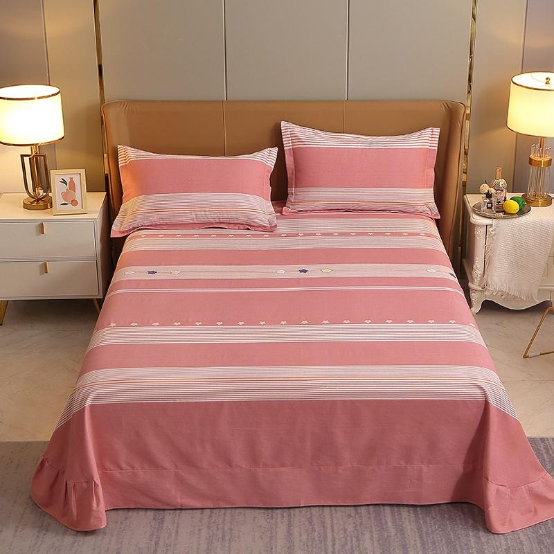 Pure Cotton Brushed Flat Sheet 1Pc High Quality Skinfriendly Fabric Bed Sheet For Double Bed No Pillowcase