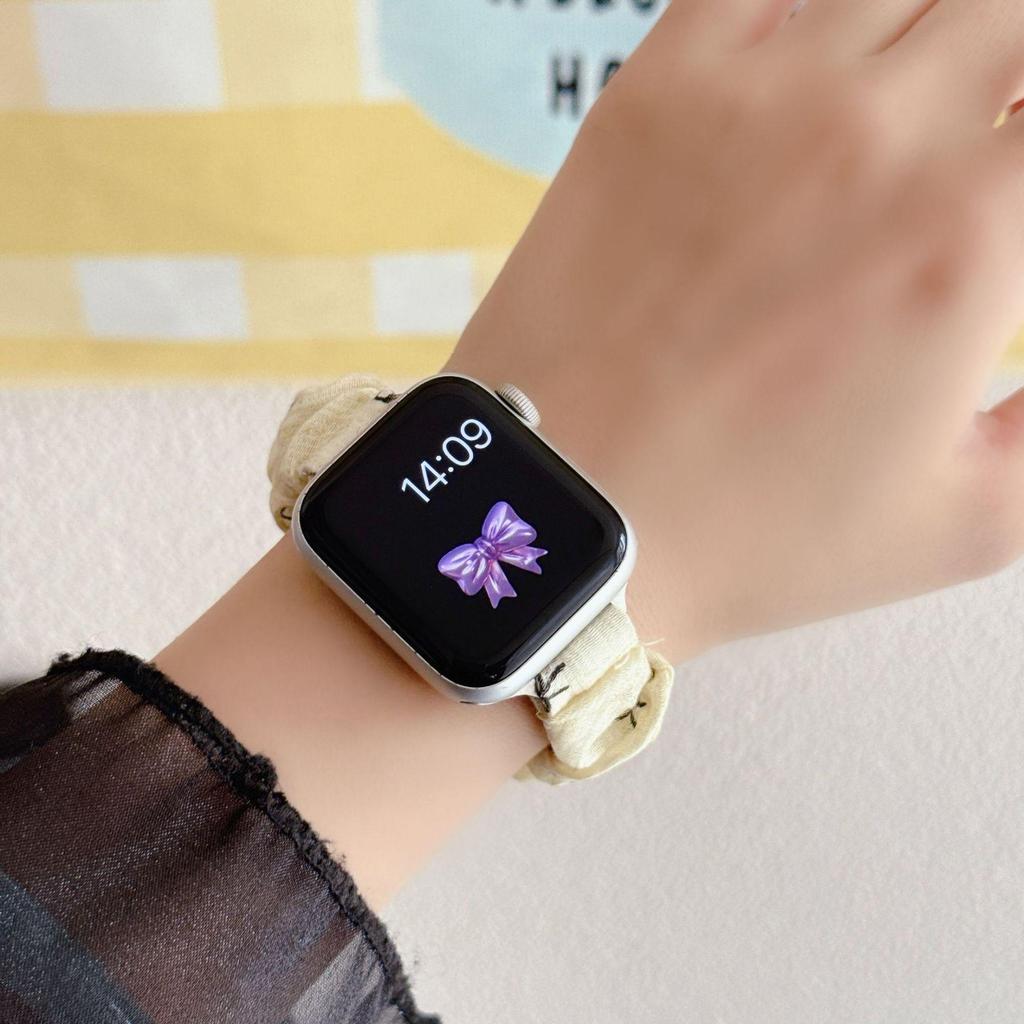 Pulseira Compatível para Huawei GT6, Xiaomi 9 Pro, Apple Watch 11, IWatch 10ª Geração com Laço de Cabelo