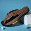 Fashion Genuine Leather Men Flip Flops Outdoor Cool Beach Shoes Comfortable Men Fashion New Male Slippers Luxury Brand Man Summer Slides