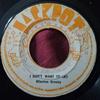 7inch Record WINSTON GROOVY  I Dont Want To Cry NONE Jackpot Jamaica Reggae Ska  Dub Used