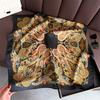 Scarf Women Silk Satin Bandana Silk Scarves Neckerchief Luxury Foulard Store 70Cm Square Lady Shawl Hijab