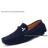 Men's Large Slip-on Cowhide Loafers - Lightweight Matte Leather Office Shoes