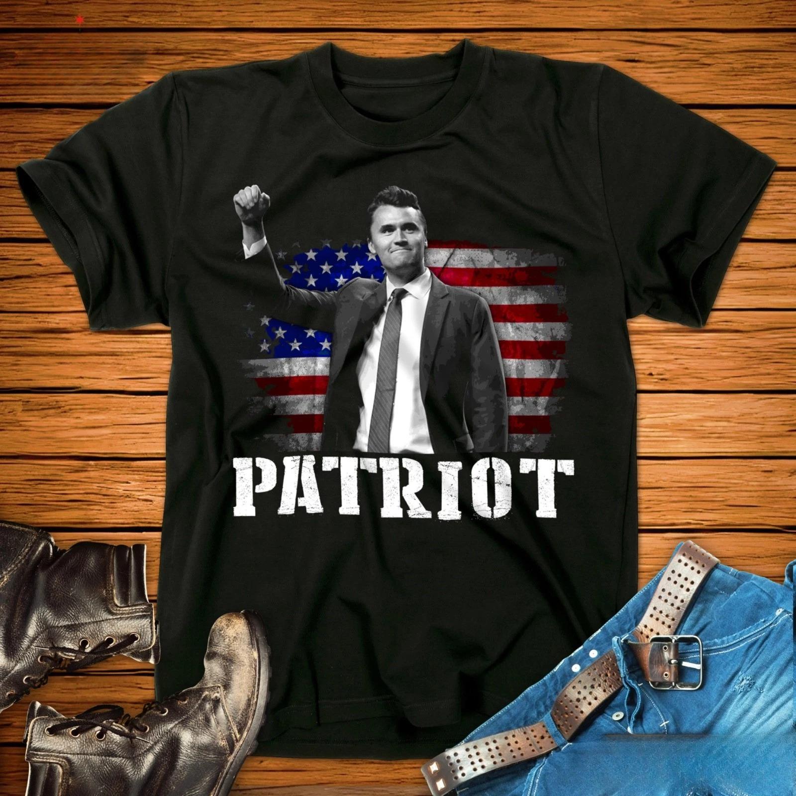 

Charlie Kirk Rest in Peace RIP Conservative Tee Tribute MAGA Printed Design Tee Comfortable and Breathable Soft Men Clothing Tee 4XL