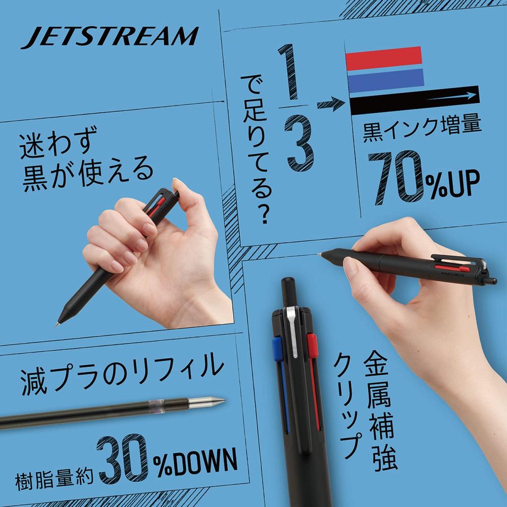 Mitsubishi Pencil Ballpoint Pen Jetstream Limited Easy to 3-Color 0.5, Edition, Two-Tone Blue, Write, SXE350705.TB