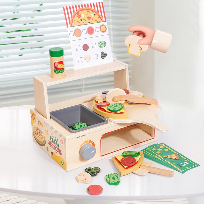 Imaginative Play Wooden Pizza Oven Toy For Kids Early Development And Fun Family