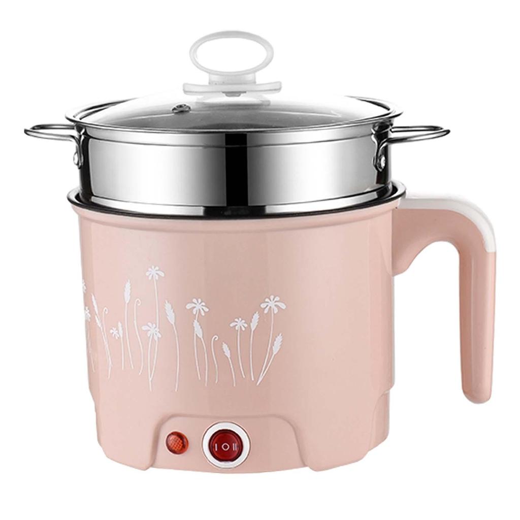 Electric Pots Household Portable Multipurpose Mini Ramen Cooker Noodles Cooker Mini Pot for Shabu Shabu Dumpling Fry Ramen Eggs
