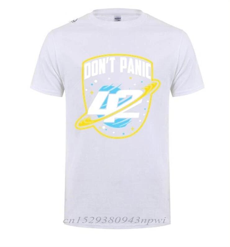 2024 Fashion Custom T shirt dont panic sci-fi 42 Hitchhiker Guide To The Galaxy T-shirt Retro Science Guide Tshirt camiseta