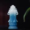 Cute Miniature Buddha Statue of Shokannon High X 4cm Jade Protection from Evil Good and Other Blessings (10.5cm Wide) [Synthetic Stone] Spirits,