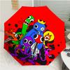 Rainbow Friends3 Print Automatic Umbrella, 8 Rib Iron Frame, Plastic Handle, Suitable for Outdoor Travel &Daily , Ideal Gift