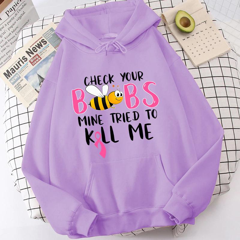 (Unisex-Hoodie)Brustkrebs Hoodies Pullover Unisex Kapuzenpullover Harajuku Streetwear Langarm