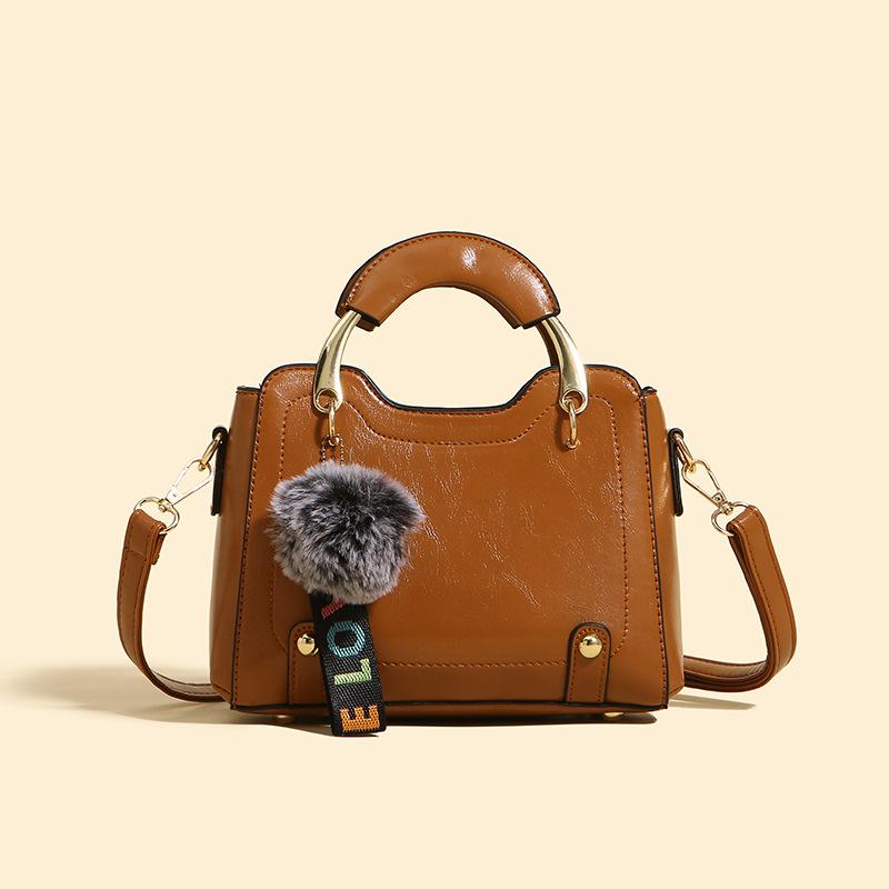 

Новый стиль ретро сумка из масляной кожи для женщин корейский стиль персонализированная модная сумка через плечо сумка кроссбоди большая вместимость