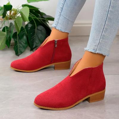 Stivali da Donna 2024 Vendita Calda Comodi Stivaletti Tacco Alto Tacco Spesso Punta Affilata Moda Stivali Western Gotici per Donna