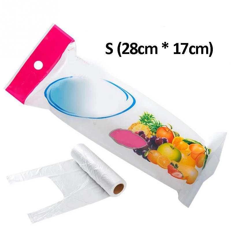 

100 шт. прозрачных рулонных пластиковых пакетов для сохранения свежести вакуумных пищевых пакетов 3 размера пакеты для хранения продуктов с ручкой сохраняют свежесть ZXH