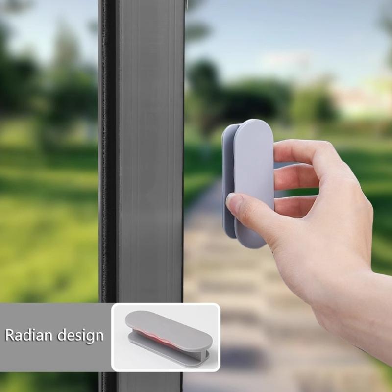 2Pcs Window Cabinet Drawer Handles Self Adhesive Door Wardrobe Handle Organizers Pastes Open Sliding Door Knob Auxliary