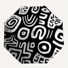 1pc Abstract Patterns Automatic Open 8-Rib Windproof Umbrella, Travel & Commuting, Suitable for All Seasons