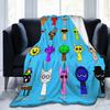 Sprunkis Game Blankets Fleece Novelty Breathable Throw Blankets for Chair Covering Sofa All Season