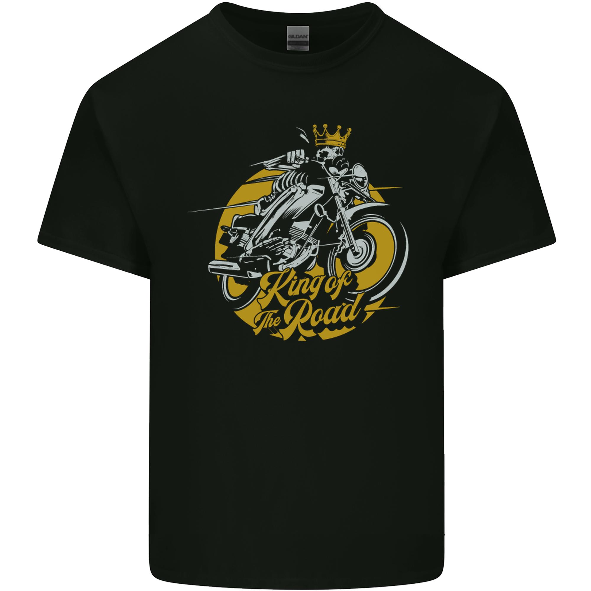 King of the Road Biker Motorcycle Motorbike Unisexs Light Cotton TShirt S