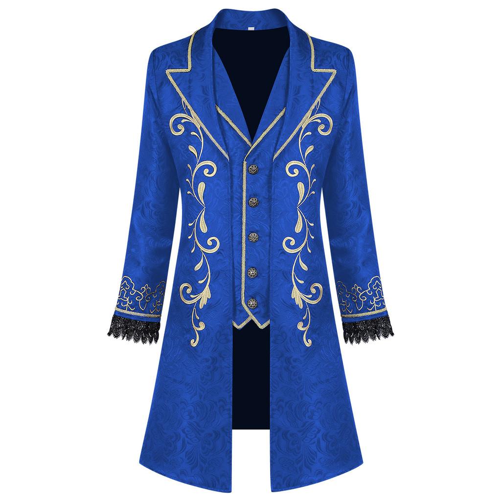 Medieval Prince Costume Set For Halloween Cosplay With Polyester Fabric For Stage Performance