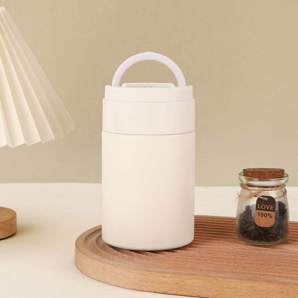 The New Stainless Steel Bracket Braising Cup Office Workers Will Carry A Spoon Hand Braising Pot Vacuum Thermos Cup