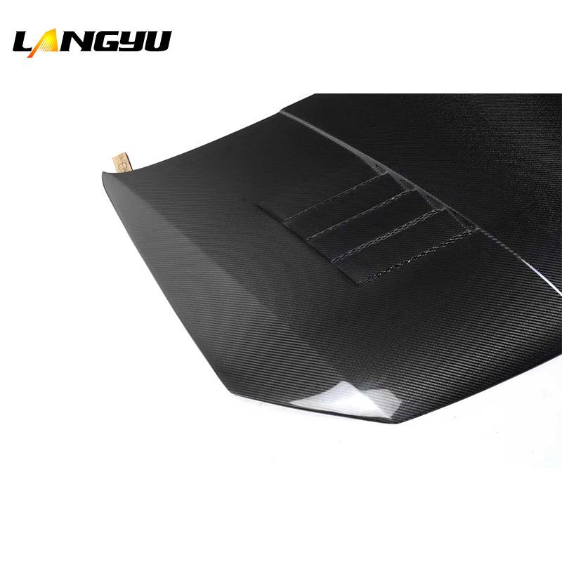 Langyu Carbon Fiber Hood with Four Air Vents for Volkswagen Polo