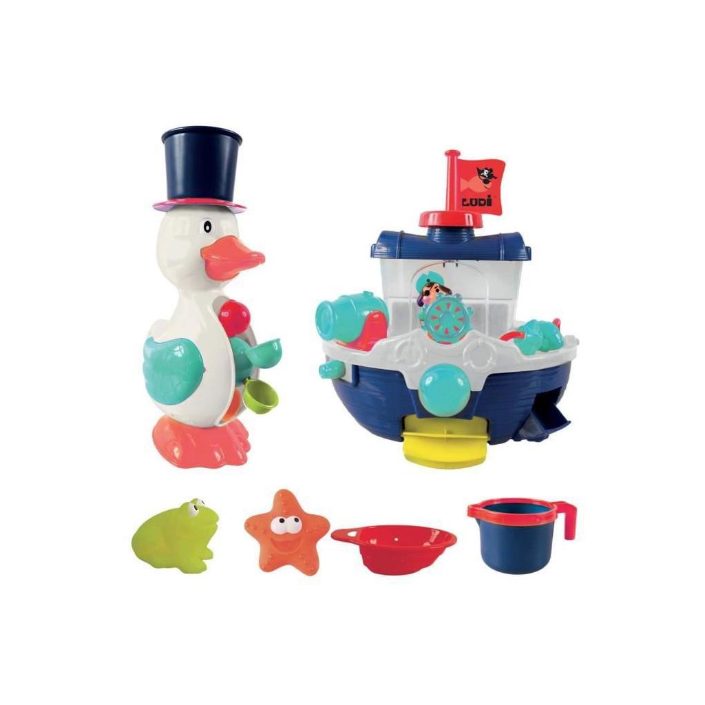 LUDI Coffret De Bain Avec Gobelets, Bateaux Et Singes Multicolore