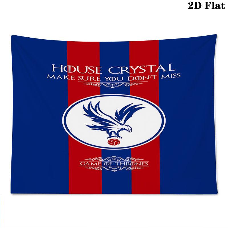 Crystal Palace F.C Wall Tapestry Aesthetic Wall Hanging Printed Fabric Blanket Decorative Tapestries for Bedroom Living Room Home Decor