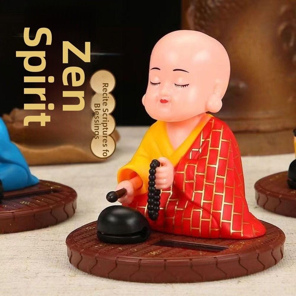 Nodding Beating Wooden Fish Toys Devout Prayer Desktop Buddha Statue  Home Office Decoration