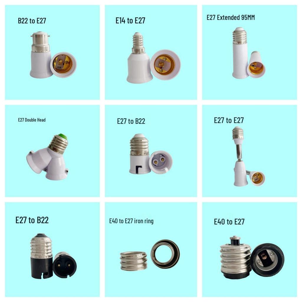 B22 To E27/E14/E40 Universal Lamp Socket Converter