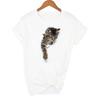Fashion Cute 3D Cat Print Casual Harajuku T Shirt Summer Casual O Neck Clothes Top Female