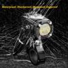 2pcs Super Bright Motorcycle LED Headlight White and Yellow Light Double Light Flash Motorcycle Auxiliary Light Waterproof