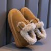 Neue Kinder Ballerinas Mode Koreanischer Stil Fellige Kinder Winter Baumwollschuhe Lässig Vielseitig Mädchen Outdoor Plüschschuhe Klettverschluss