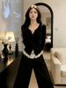 2026 Spring Plus Size Lace Patchwork Long Sleeve Women's T-shirt