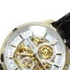 Used Working Item Bulova Watch Automatic Men's Classic Sutton Skeleton 97A138 Silver Gold Open Heart