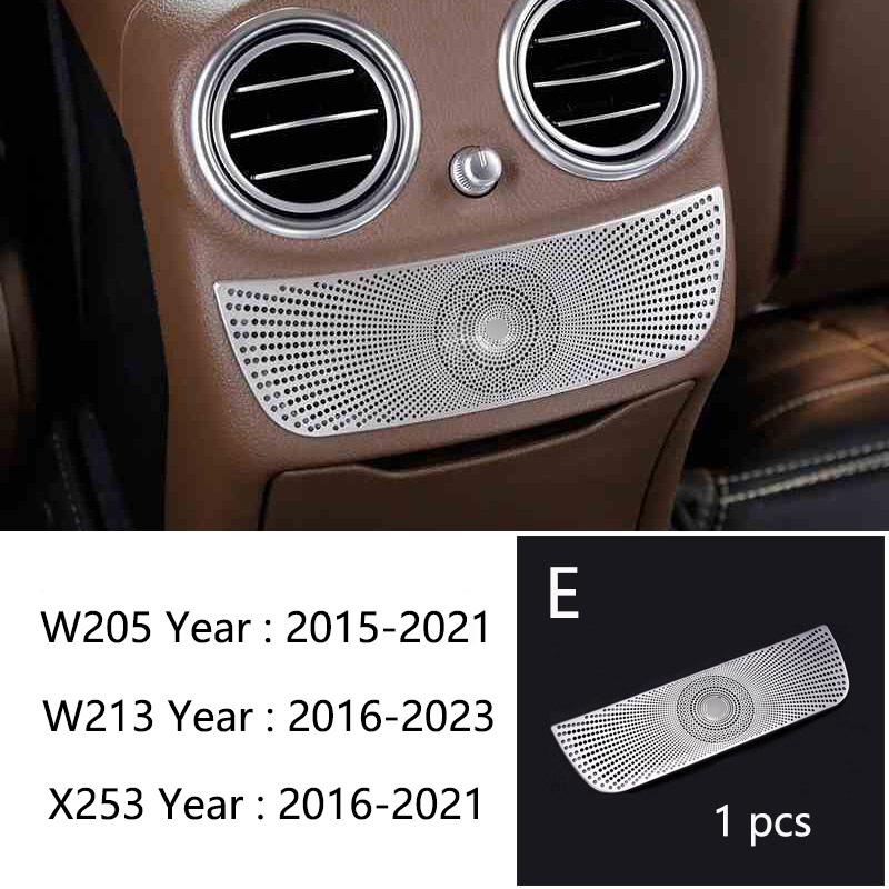 Car Interior Armrest Box Rear Air Vent Outlet Cover Trim Sticker for Mercedes Benz GLC C E Class W205 W213 X253 Auto Accessories