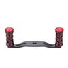 Fishing Reel Handle Carbon Fiber Frame with Fittings Replace Parts 95mm (Black Red)